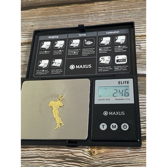 18kt Gold Map European Stamped 750 AR 2.74 Grams Wearable Not Scrap - Picture 1 of 8